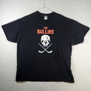 The Bullies Hockey Skull‎ Graphic T-Shirt Gildan Ultra Cotton 2XL Men's